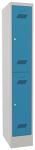 Garderobenschrank H1850xB300xT500 lichtgrau/lichtblau 2 Abt.