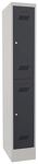 Garderobenschrank H1850xB300xT500 lichtgrau/anthrazitgrau 2 Abt.