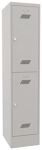 Garderobenschrank H1850xB400xT500 lichtgrau/lichtgrau 2 Abt.