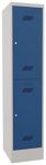 Garderobenschrank H1850xB400xT500 lichtgrau/enzianblau 2 Abt.
