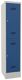 Garderobenschrank H1850xB400xT500 lichtgrau/enzianblau 2 Abt.