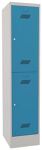 Garderobenschrank H1850xB400xT500 lichtgrau/lichtblau 2 Abt.