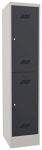 Garderobenschrank H1850xB400xT500 lichtgrau/anthrazitgrau 2 Abt.