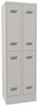 Garderobenschrank H1850xB600xT500 lichtgrau/lichtgrau 4 Abt.