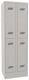 Garderobenschrank H1850xB600xT500 lichtgrau/lichtgrau 4 Abt.