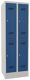 Garderobenschrank H1850xB600xT500 lichtgrau/enzianblau 4 Abt.