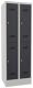 Garderobenschrank H1850xB600xT500 lichtgrau/anthrazitgrau 4 Abt.
