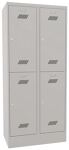 Garderobenschrank H1850xB800xT500 lichtgrau/lichtgrau 4 Abt.
