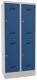 Garderobenschrank H1850xB800xT500 lichtgrau/enzianblau 4 Abt.
