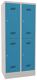 Garderobenschrank H1850xB800xT500 lichtgrau/lichtblau 4 Abt.