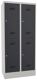 Garderobenschrank H1850xB800xT500 lichtgrau/anthrazitgrau 4 Abt.