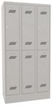 Garderobenschrank H1850xB900xT500 lichtgrau/lichtgrau 6 Abt.