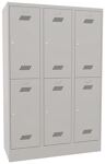 Garderobenschrank H1850xB1200xT500 lichtgrau/lichtgrau 6 Abt.