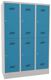 Garderobenschrank H1850xB1200xT500 lichtgrau/lichtblau 6 Abt.