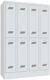 Garderobenschrank H1850xB1200xT500 lichtgrau/lichtgrau 8 Abt.