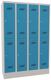Garderobenschrank H1850xB1200xT500 lichtgrau/lichtblau 8 Abt.