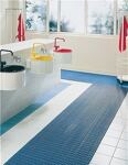 Nassraum-Bodenmatte Rl.L10000xB600xS14mm grau PVC