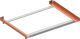 Winkelauflage Rahmen-T.800mm rotorange Trgf./Paar 250kg m.Durchschubsicherung