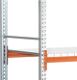 Fachbode Stahlbl.Schwerlastregal B2700xT800mm verzinkt/rotorange Trgf.2400kgMETA