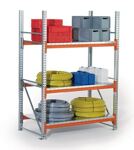 Schwerlastregal H2200xB2700xT1100mm Grundregal verz.silber