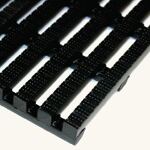 Industriematte Rl.10m B1200xS15mm grob gefräst schwarz PVC