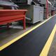 Arbeitsplatzbodenbelag Zuschnitt B1200xS9mm schw.PVC Tränenblechop.Preis p.lfd.m