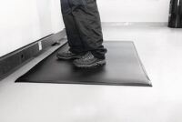 Arbeitsplatzbodenbelag Fertigmatte L1500xB900xS9mm schwarz PVC Hammerschlagoptik