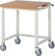 Werkbank B750xT700xH880mm Buche massiv lichtgrau fahrb.RAU