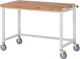 Werkbank B1250xT700xH880mm Buche massiv lichtgrau fahrb.RAU