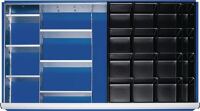 Schubladenunterteilungsmaterial Front-H120-360mm Einsatz-H90mm 3Trenn-/6 Steckw.