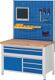Lochplatte H450xB1500mm enzianblau f.Systemaufbau