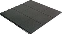 Arbeitplatzbodenbelag Yoga Solid Spark Fertigmatte L900xB900xS17mm schwarz