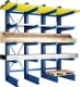 Kragarmregal H4000xB3100xT1250mm 3 Felder eins.enzianblau Trgf.9160kg META