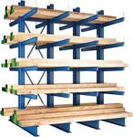 Kragarmregal H3000xB4090xT2x800mm 4Felder doppels.blau Trgf.32100kg META