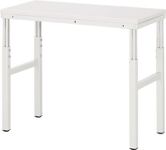 Arbeitstisch B1000xT500xH650-1000mm Platte EGB-Melamin Gestell lichtgrau RAU