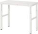Arbeitstisch B1000xT500xH650-1000mm Platte EGB-Melamin Gestell lichtgrau RAU