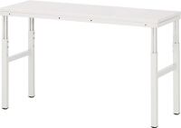 Arbeitstisch B1500xT500xH650-1000mm Platte EGB-Melamin Gestell lichtgrau RAU