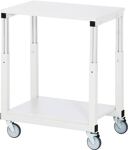 Tischwagen 2 Ladeflächen L700xB500mm lichtgrau Trgf.150kg Ladefl.EGB-Melamin RAU