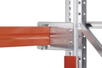 Durchschubsicherung B.1825mm Palettenüberstand 100mm rotorange/verz.