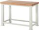 Schwerlast-Werkbank Classic B1250xT700xH850mm Buche massiv lichtgrau RAU