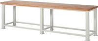 Schwerlast-Werkbank Classic B3000xT700xH850mm Buche massiv lichtgrau RAU