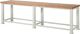 Schwerlast-Werkbank Classic B3000xT700xH850mm Buche massiv lichtgrau RAU