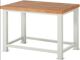 Schwerlast-Werkbank Classic B1250xT900xH850mm Buche massiv lichtgrau RAU