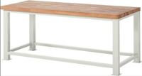 Schwerlast-Werkbank Classic B2000xT900xH850mm Buche massiv lichtgrau RAU