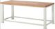 Schwerlast-Werkbank Classic B2000xT900xH850mm Buche massiv lichtgrau RAU