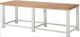 Schwerlast-Werkbank Classic B2500xT900xH850mm Buche massiv lichtgrau RAU