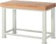 Schwerlast-Werkbank Classic B1250xT700xH900mm Buche massiv lichtgrau RAU