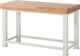 Schwerlast-Werkbank Classic B1500xT700xH900mm Buche massiv lichtgrau RAU