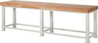 Schwerlast-Werkbank Classic B3000xT700xH900mm Buche massiv lichtgrau RAU
