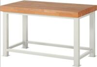 Schwerlast-Werkbank Classic B1500xT900xH900mm Buche massiv lichtgrau RAU